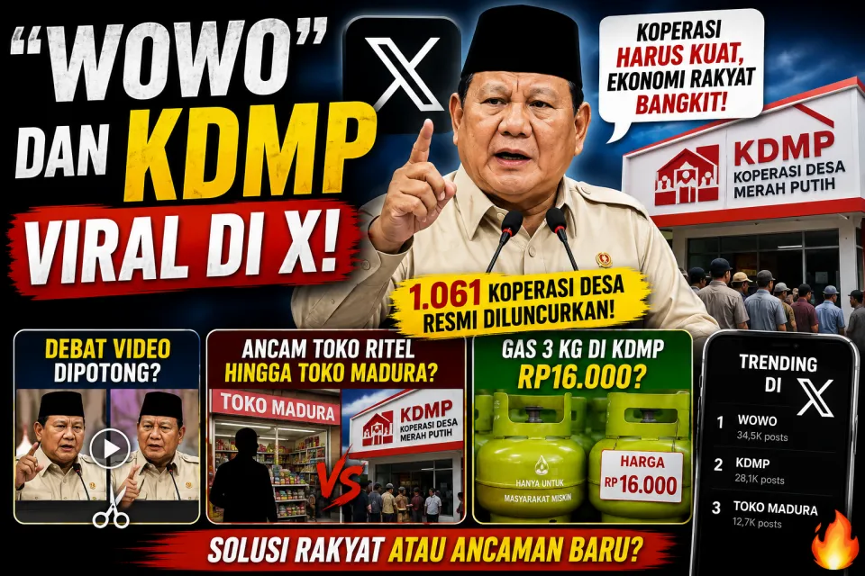 Heboh WOWO dan KDMP! Terungkap Video Prabowo Dipotong, Publik X Langsung Memanas