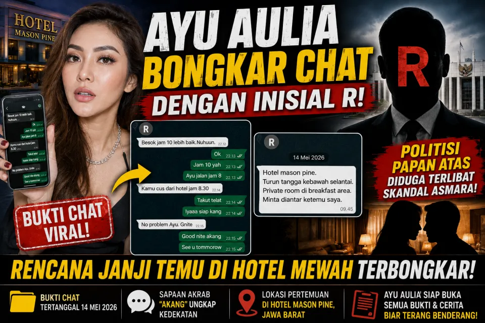 Percakapan Diduga Ayu Aulia dan Inisial R di Hotel Jawa Barat Viral, Kronologi Lengkap Terbaru di Jakarta