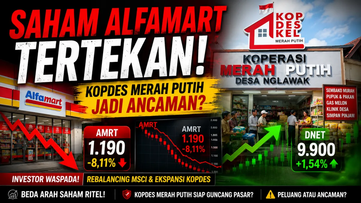 Hari Ini (29/05) Saham AMRT Anjlok Tajam, Fakta Kopdes Merah Putih Disebut Jadi Ancaman Baru Ritel Modern