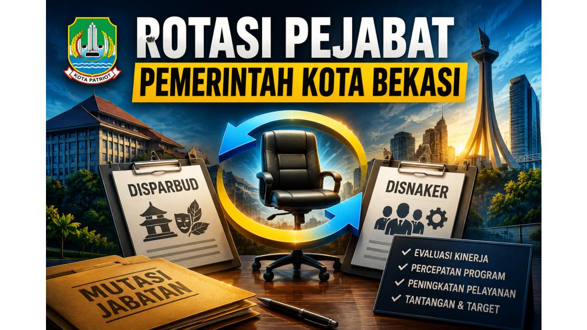 Tri Adhianto Kembali Rotasi Pejabat Pemkot Bekasi, Kursi Strategis Bergeser dan Tantangan Baru Langsung Menanti