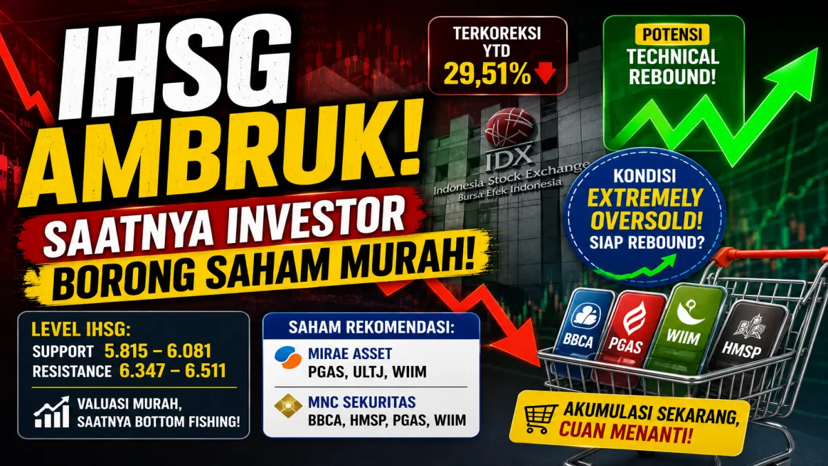 Update IHSG Ambruk Hampir 30%, Saatnya Investor Borong Saham Murah?