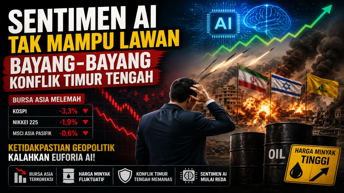 Ketidakpastian Timur Tengah Bayangi Pasar, Hari ini Bursa Asia Melemah Meski Sentimen AI Menguat