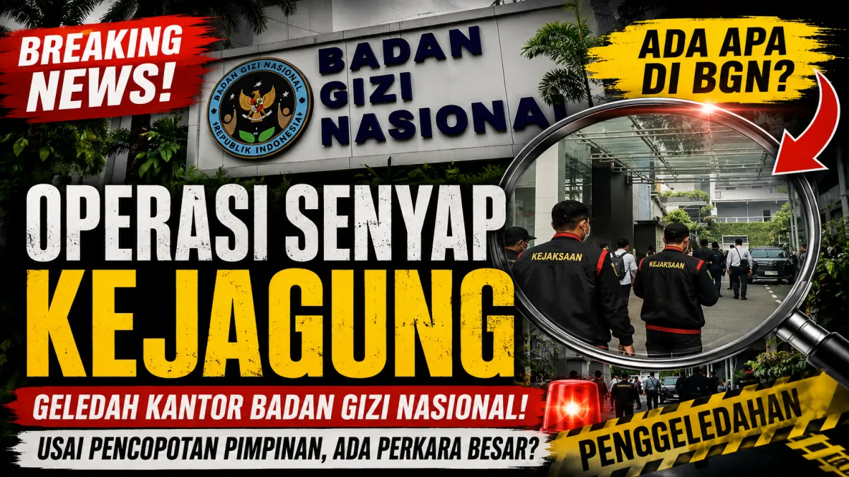 Kejagung Geledah Kantor Badan Gizi Nasional Usai Pencopotan Pimpinan, Ada Apa di Balik Operasi Senyap BGN?