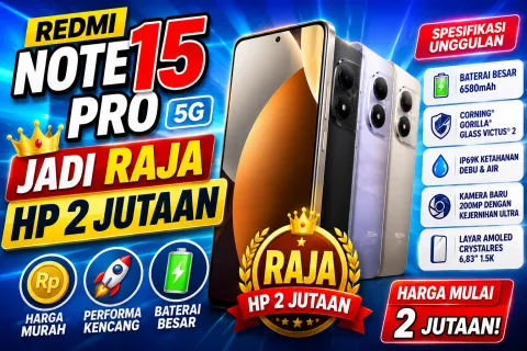  Update Terbaru Redmi Note 15 Pro Jadi Raja HP 2 Jutaan? Kamera 200MP, Layar AMOLED 120Hz dan Baterai 6.580