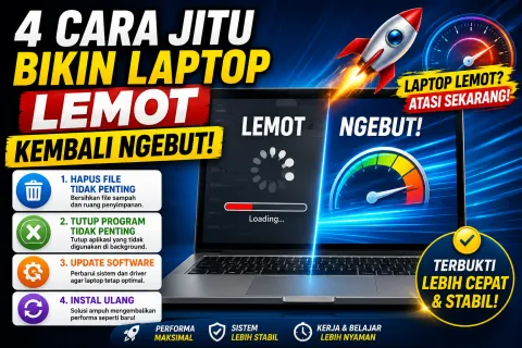 4 Cara Jitu Bikin Laptop Lemot Kembali Ngebut, Nomor Terakhir Paling Ampuh Saat Sistem Sudah Parah