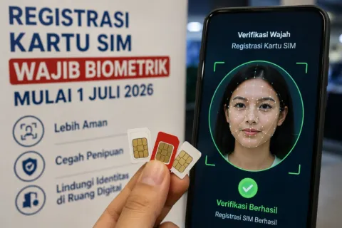 Resmi! Registrasi SIM Card dengan Biometrik Berlaku Nasional Mulai 1 Juli 2026
