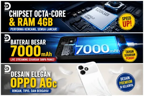 Oppo A6c Resmi Meluncur di Indonesia, Baterai 7000mAh dan Layar 120Hz Dibanderol Mulai Rp2 Jutaan