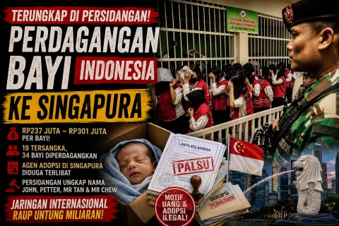 Terungkap Harga Satu Bayi Tembus Rp301 Juta! Dugaan Jaringan Perdagangan Bayi Indonesia ke Singapura