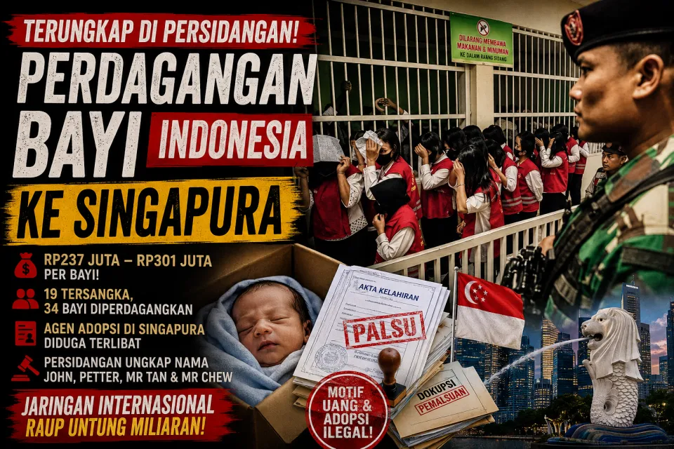 Terungkap Harga Satu Bayi Tembus Rp301 Juta! Dugaan Jaringan Perdagangan Bayi Indonesia ke Singapura