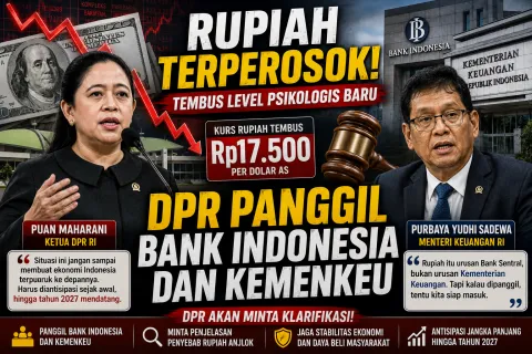 DPR Panggil Bank Indonesia dan Kemenkeu Usai Rupiah Jebol, Puan Maharani Minta Krisis Segera Diantisipasi