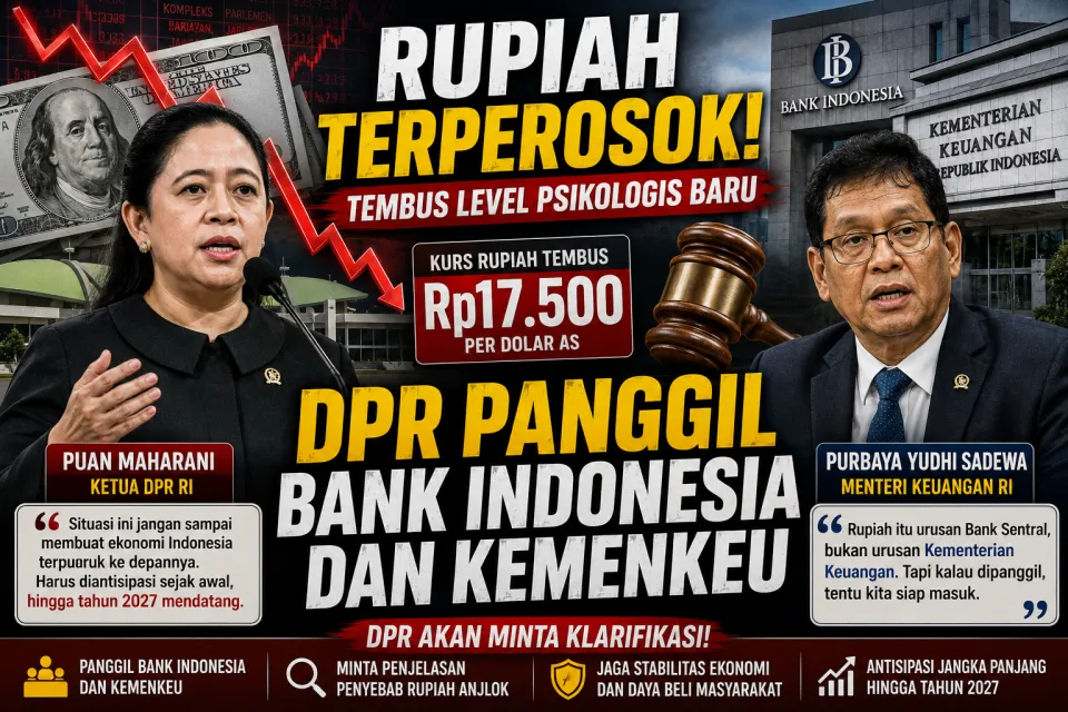 DPR Panggil Bank Indonesia dan Kemenkeu Usai Rupiah Jebol, Puan Maharani Minta Krisis Segera Diantisipasi