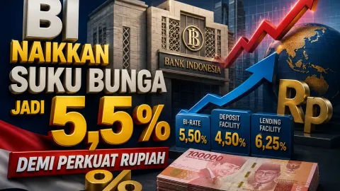 Hari Ini! BI Naikkan Suku Bunga Jadi 5,50 Persen, Rupiah Diperkuat di Tengah Gejolak Timur Tengah