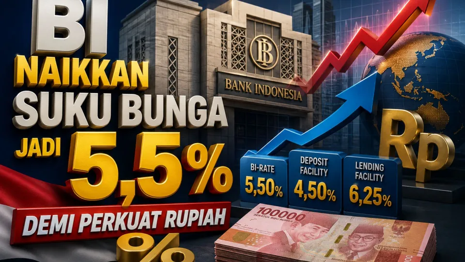 Hari Ini! BI Naikkan Suku Bunga Jadi 5,50 Persen, Rupiah Diperkuat di Tengah Gejolak Timur Tengah