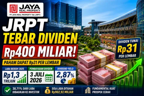 Fakta JRPT Tebar Dividen Rp400 Miliar, Terungkap Laba Tembus Rp1,3 Triliun