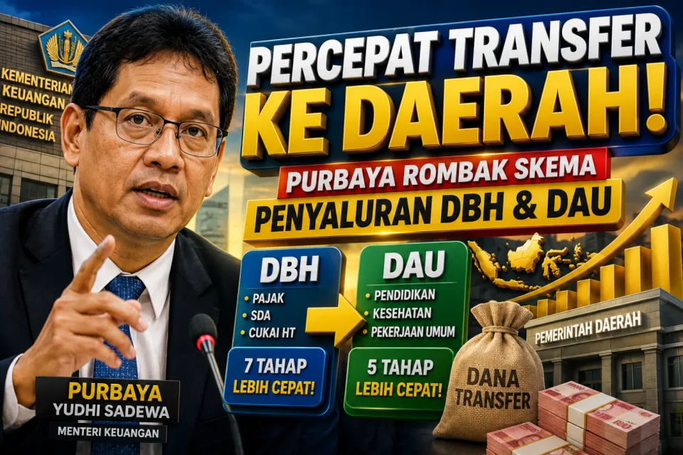 Menteri Keuangan Percepat Transfer ke Daerah, Purbaya Rombak Skema Penyaluran DBH dan DAU