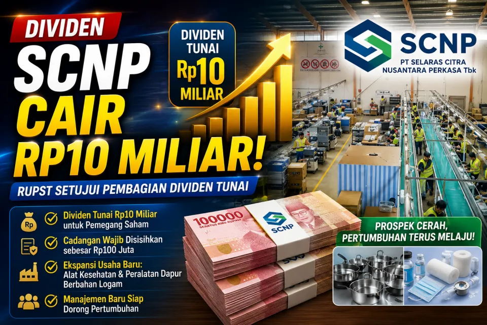 SCNP Resmi Bagikan Dividen Rp10 Miliar, Bisnis Baru Langsung Disetujui Pemegang Saham