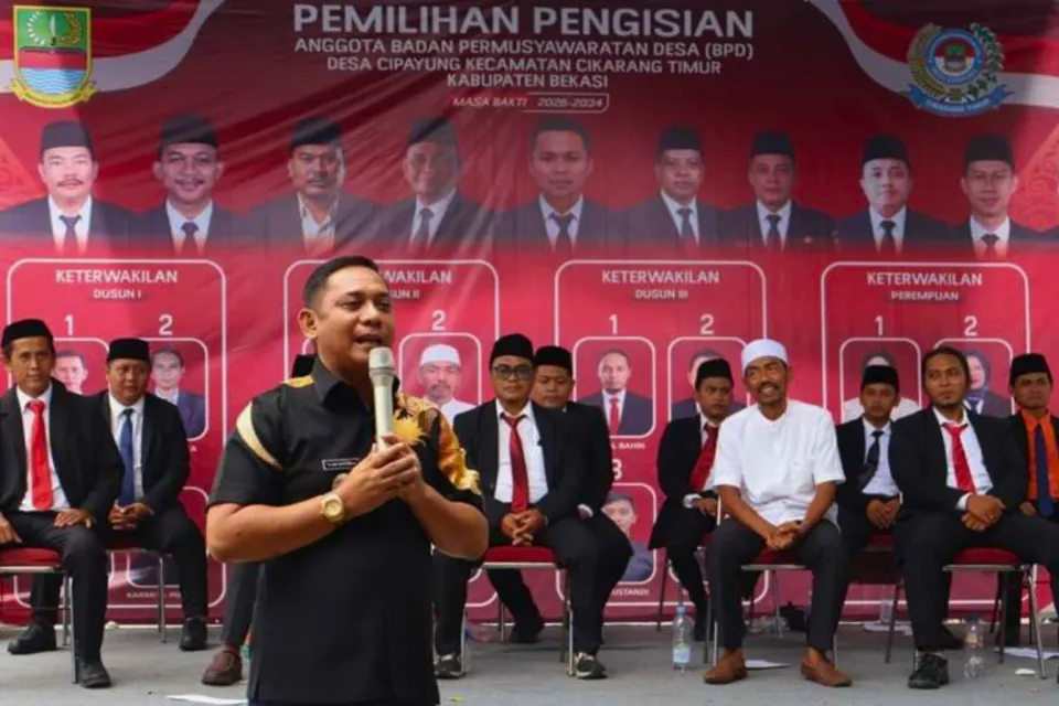 Plt Bupati Bekasi Pantau Pemilihan BPD, Tekankan Demokrasi Damai dan Jaga Persaudaraan