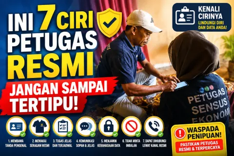 Sensus Ekonomi 2026 Dimulai! Jangan Sampai Tertipu, Ini 7 Ciri Petugas Resmi yang Wajib Diketahui Masyarakat