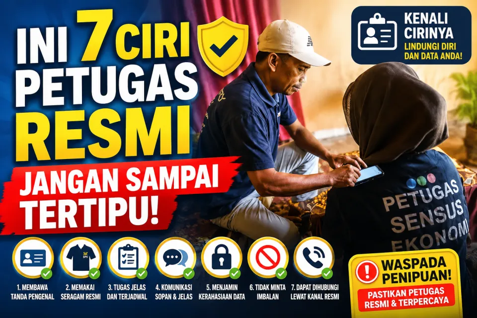 Sensus Ekonomi 2026 Dimulai! Jangan Sampai Tertipu, Ini 7 Ciri Petugas Resmi yang Wajib Diketahui Masyarakat
