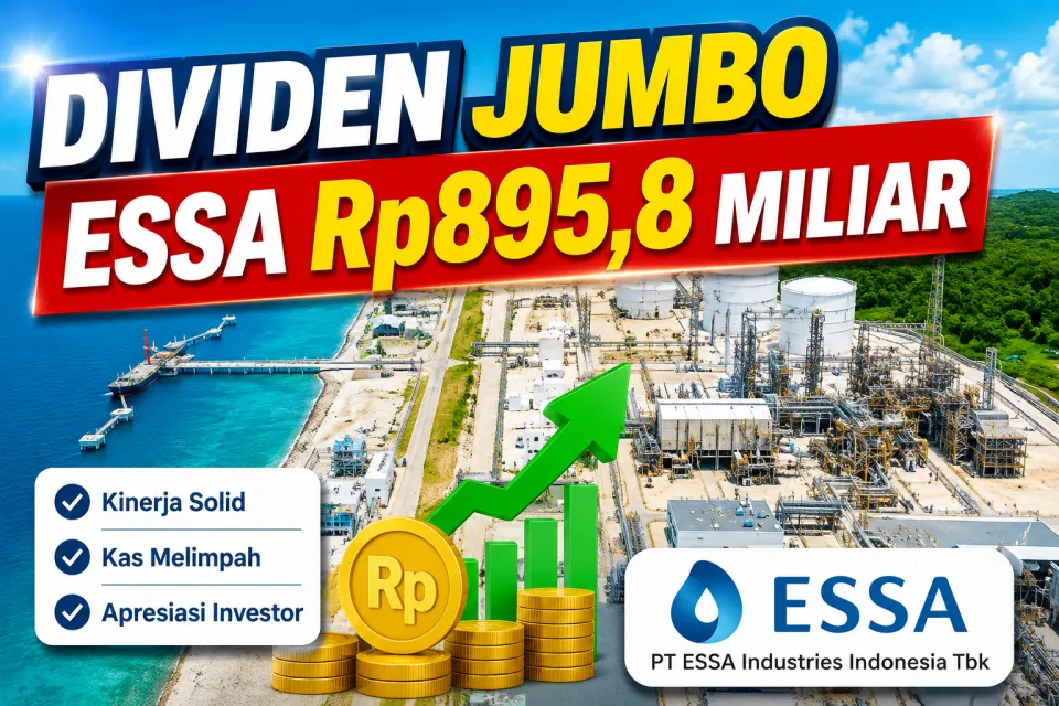 Dividen Jumbo ESSA Rp895,8 Miliar Resmi Dibagikan, Yield Tembus 8 Persen! Catat Jadwal Cum Date 26 Juni 2026