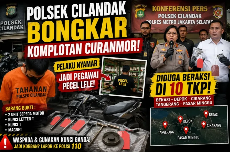 Curanmor Berkedok Pegawai Pecel Lele Dibekuk! Polisi Ungkap Aksi di 10 TKP Jabodetabek
