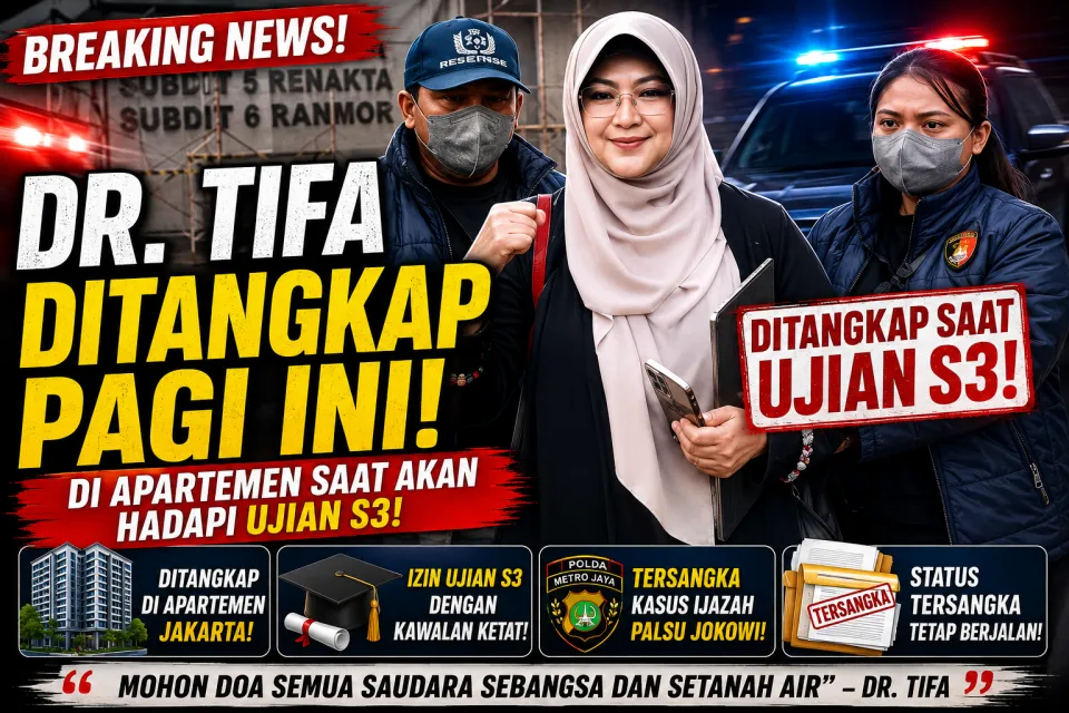 Dr Tifa Ditangkap Jelang Ujian S3, Kasus Ijazah Jokowi Memasuki Babak Baru